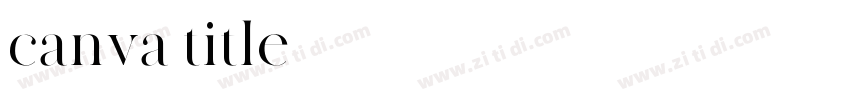 canva title字体转换